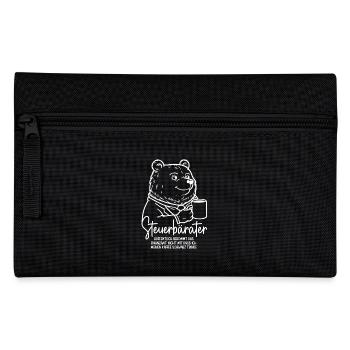 Steuerberater Bär Kaffeetasse Kaffee Steuerbärater - Federtasche - Schwarz - Vorne