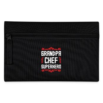 Grand-père chef super-héros - Trousse - noir - Devant