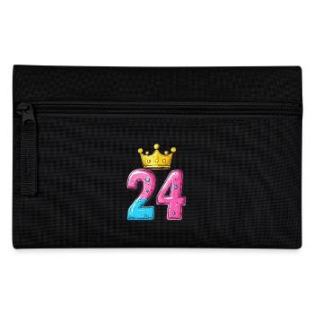 24 Zahl Trikot Krone - Federtasche - Schwarz - Vorne