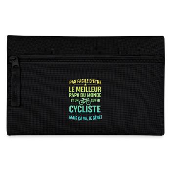 Super Papa Cycliste vélo Cyclisme Fête des Père - Trousse - noir - Devant