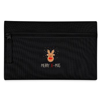 Rentier Merry X-mas - Christmas Humor - Federtasche - Schwarz - Vorne