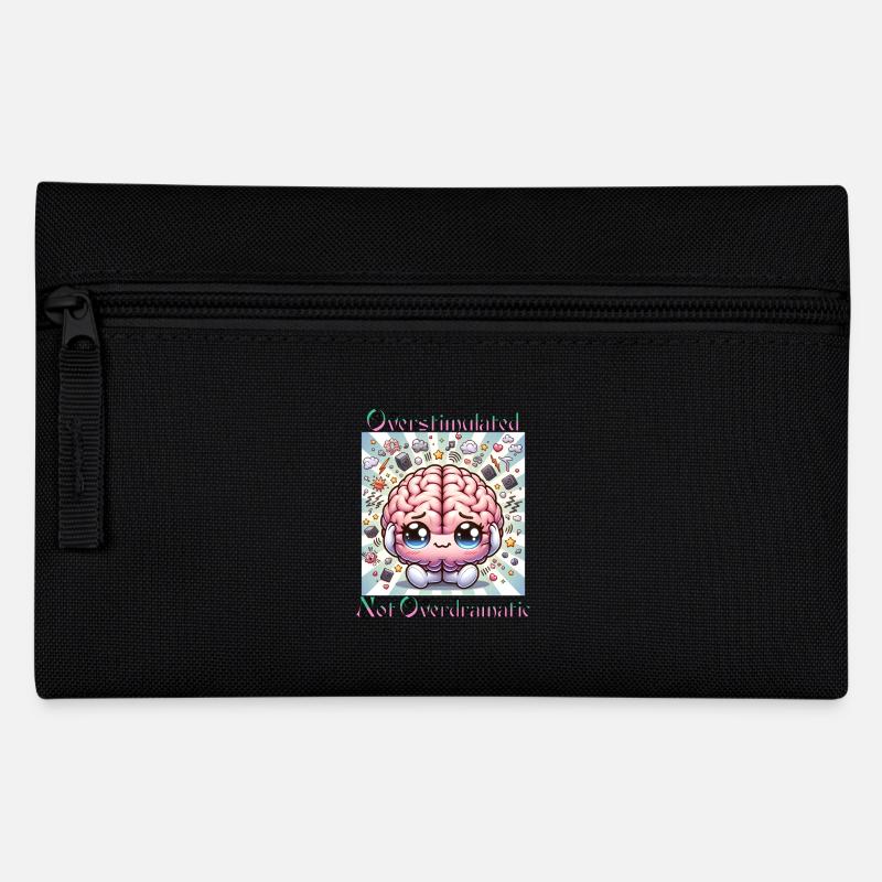 Overstimulated – Cute Brain Design - Federtasche - Schwarz