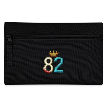 82 Zahl Krone - Federtasche - Schwarz - Vorne
