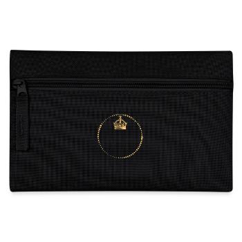 Krone - King - Queen - EIGENEN TEXT EINGEBEN - Federtasche - Schwarz - Vorne