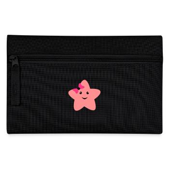 cute star, süßer Stern mit Schleife - Federtasche - Schwarz - Vorne