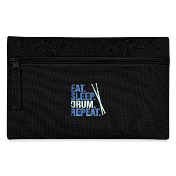Eat. Sleep. Drum. Repeat. - Pencil Case - black - Front