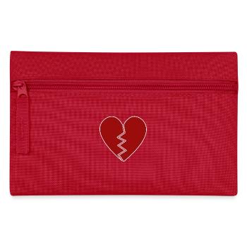 gebrochenes herz schwarze Shirts - Federtasche - Rot - Vorne