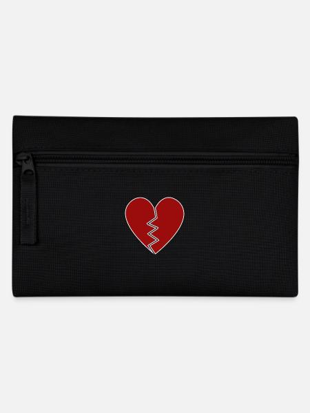 broken heart black shirts - Pencil Case - black