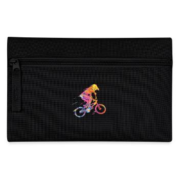 BMX Colorful Paint Graphic Biker Freestyle Racing - Pencil Case - black - Front