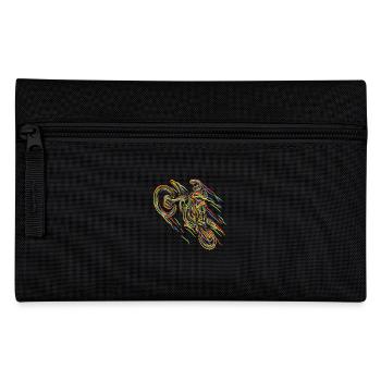 Motocross Colorful Paint Graphic Men Women & Kids - Pencil Case - black - Front