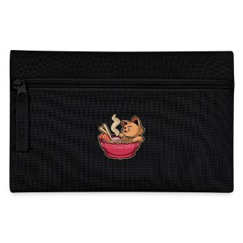 Cat Ramen Funny Cat & Ramen Lover Cute Kawaii Cat - Pencil Case - black - Front