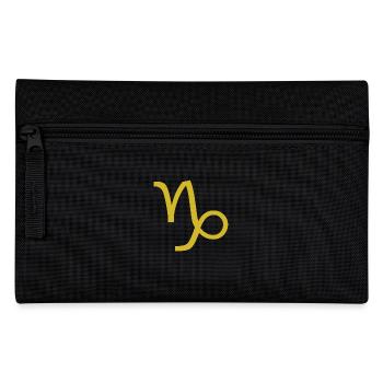 Signe du zodiaque Capricorne, design exclusif de t-shirt - Trousse - noir - Devant