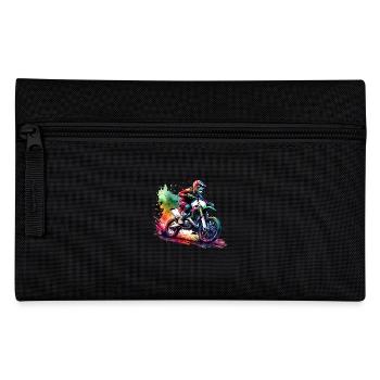 Motocross - Federtasche - Schwarz - Vorne