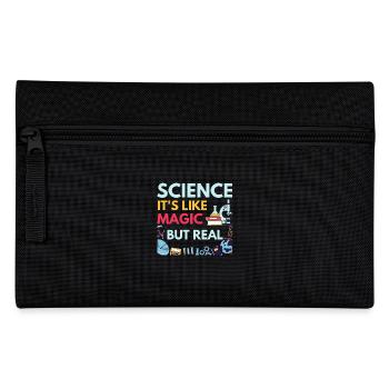 science it's like magic but real - Pencil Case - black - Front
