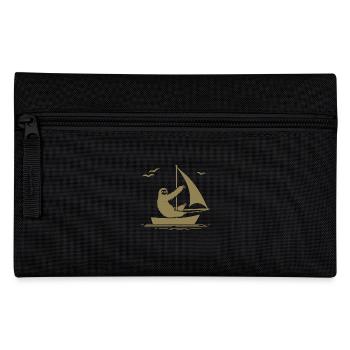 Faultier Segelboot Segeln Minimalistisch - Federtasche - Schwarz - Vorne