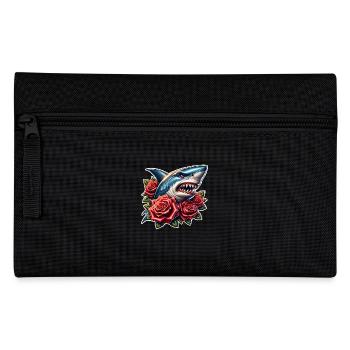 Shark Roses - Pencil Case - black - Front