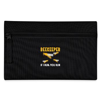 Beekeeper If I Run, You Run Apiarist Beekeeping - Pencil Case - black - Front