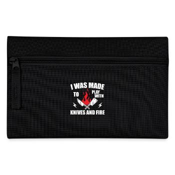 i was made to play with knives and fire - Cooking - Pencil Case - black - Front
