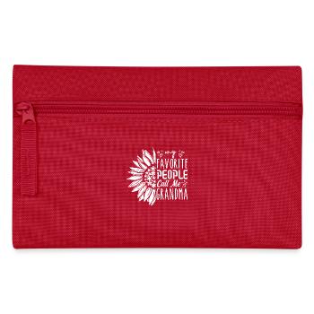 My favorite people call me grandma - Pencil Case - red - Front