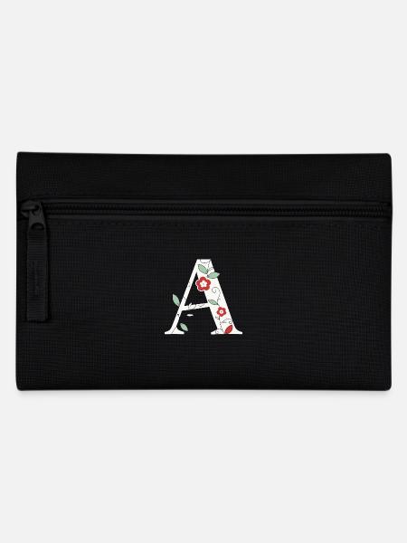 Buchstabe A Monogramm Retro - Federtasche - Schwarz