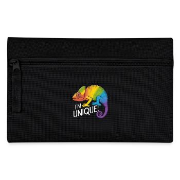 lebendiges Chamäleon "I'm Unique!" - Federtasche - Schwarz - Vorne