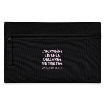 Infirmière célèbre sa retraite avec humour cadeau - Trousse - noir - Devant