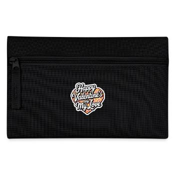 Joyeuse Saint Valentin mon amour cadeau pour elle - Trousse - noir - Devant