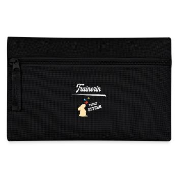 Trainerin Ostern Oster Outfit Fußballtrainerin - Federtasche - Schwarz - Vorne