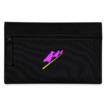 3 Raben sitzen Kabel Seil drei Freunde Crew Team - Federtasche - Schwarz - Vorne