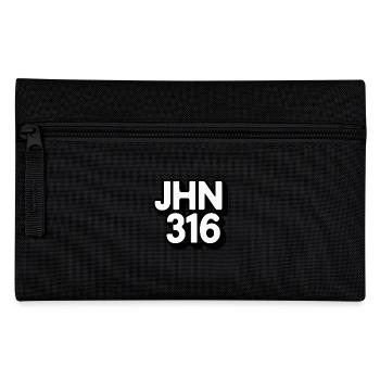 JHN 316 Message chrétien - Trousse - noir - Devant
