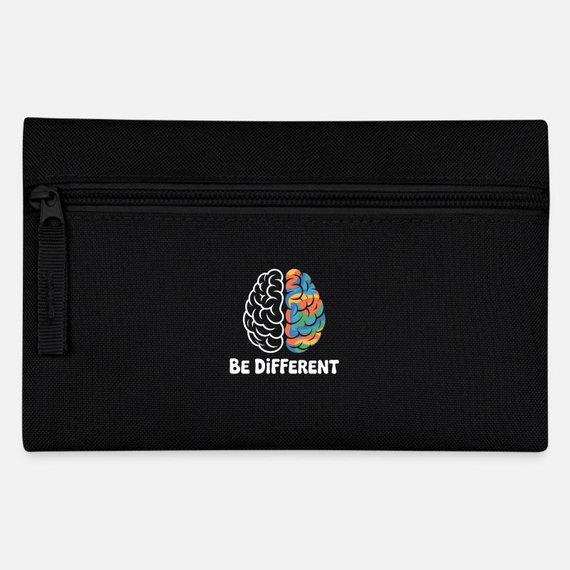 Brain Autis Autism Awareness Tag - Federtasche - Schwarz