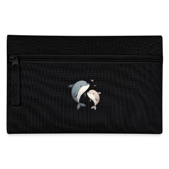 Dauphin Maman et Bébé - Trousse - noir - Devant