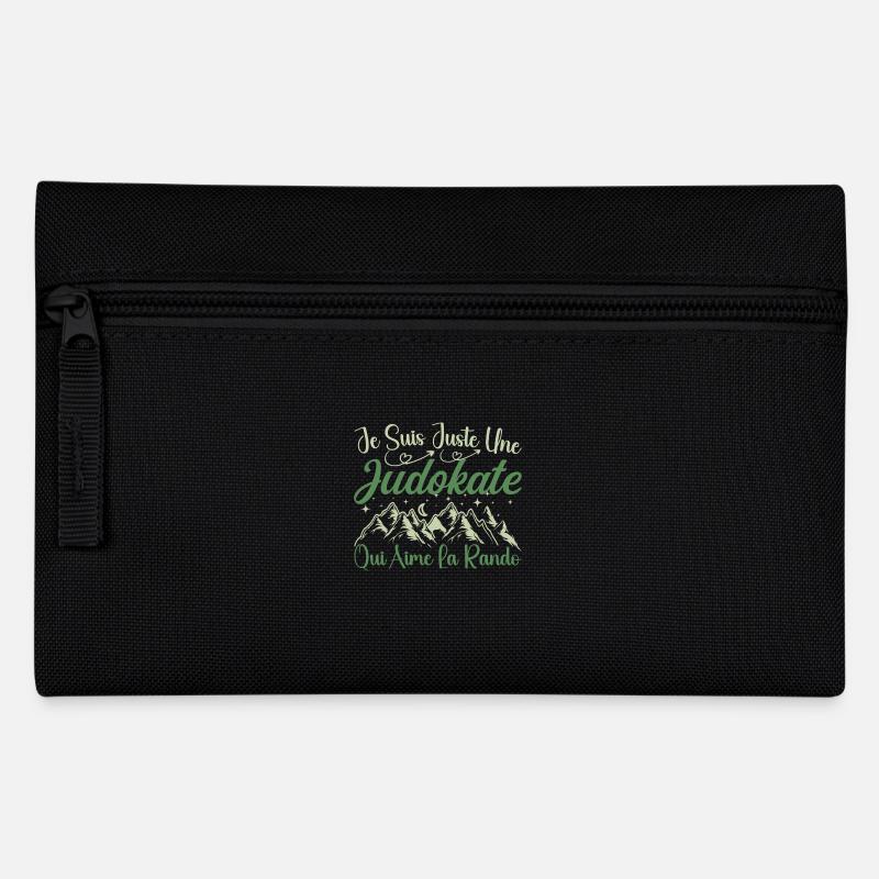 Judokate aventurier passionnée de Randonnée cadeau - Trousse - noir