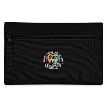 March 1968 Birthday Gift - Born in march 1968 - Pencil Case - black - Front