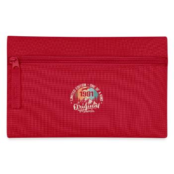 März 1981 Geburtstagsgeschenk - Geboren im März 1981 - Federtasche - Rot - Vorne