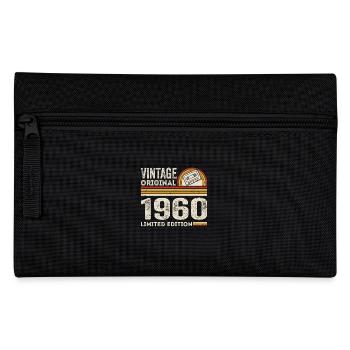 Vintage 1960er Jahre Kassette 1960er Jahre - 65. Jubiläum 1960er Jahre - Federtasche - Schwarz - Vorne