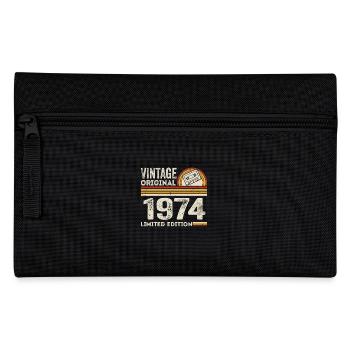 Vintage 1974 Cassette 1974 - 51st Anniversary 1974 - Pencil Case - black - Front