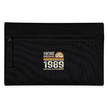 Vintage 1989 Cassette Tape 1989 - 36th Anniversary 1989 - Pencil Case - black - Front