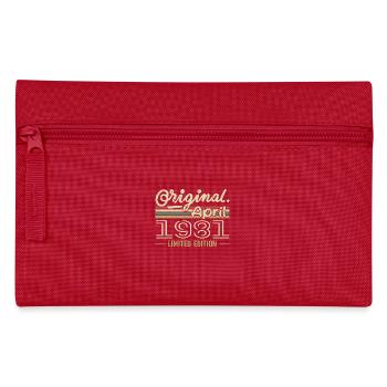 April 1981 Geschenk zum 44-jährigen Jubiläum April 1981 - Federtasche - Rot - Vorne