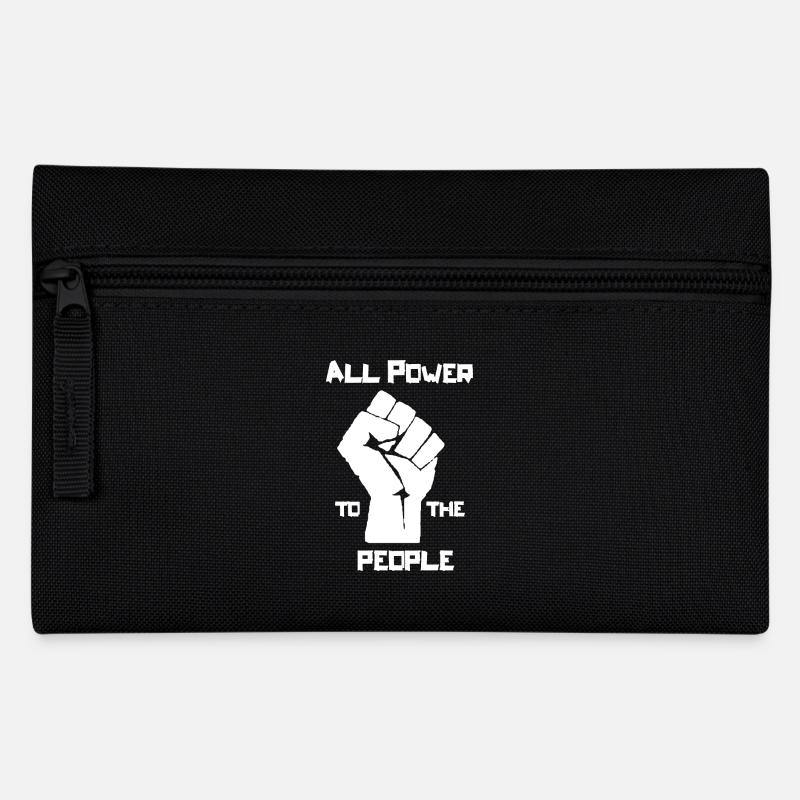 ALL POWER TO THE PEOPLE - Pencil Case - black