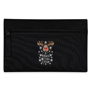 54 Hirsch Rudolph Frohe Weihnachten süß - Federtasche - Schwarz - Vorne
