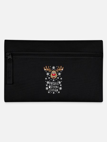 54 Hirsch Rudolph Frohe Weihnachten süß - Federtasche - Schwarz