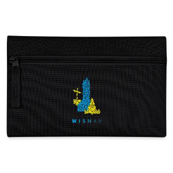 Wismar triangle Illustration blue yellow - Pencil Case - black - Front