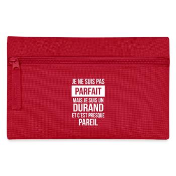 Nom de Famille - DURAND - Trousse - rouge - Devant