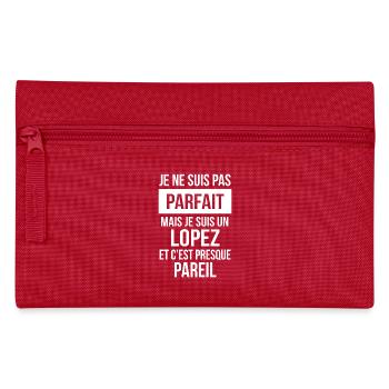 Nom de Famille - LOPEZ - Trousse - rouge - Devant