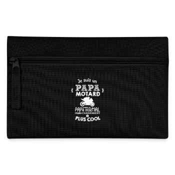 Papa motard carrément plus cool - Trousse - noir - Devant
