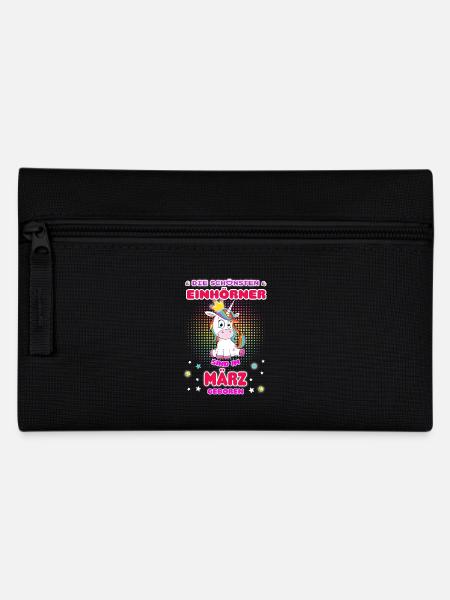 März-Einhorn - Federtasche - Schwarz