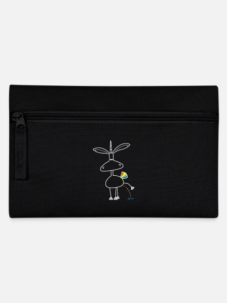 Dru - bunt pinkeln - Federtasche - Schwarz