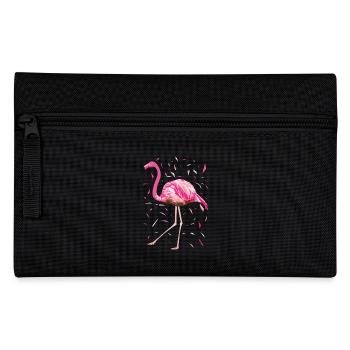 Poly feathers Flamingo pink summer pink bird - Pencil Case - black - Front