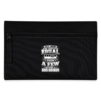 Funny Busdriver Shirt All Men Equal - Federtasche - Schwarz - Vorne